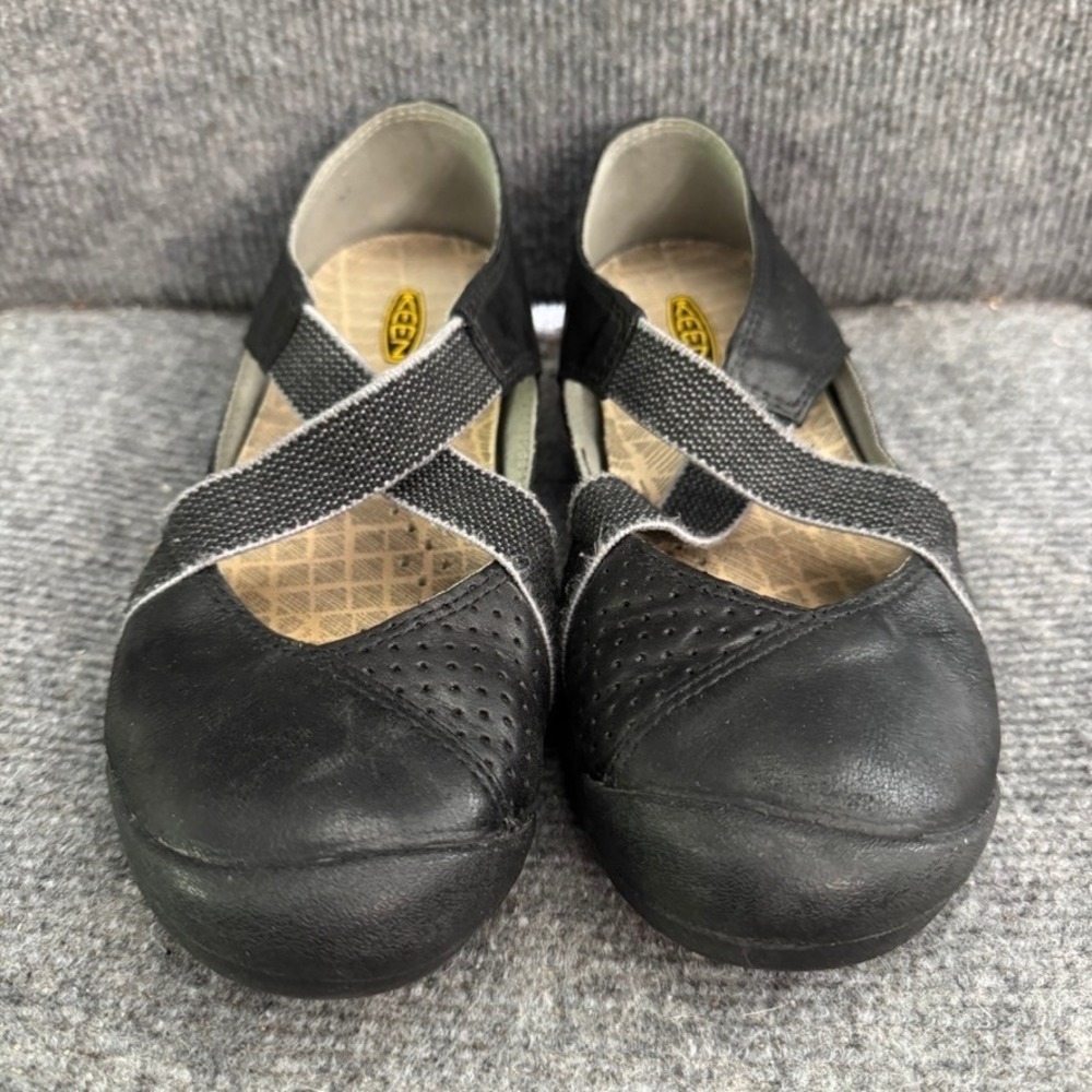Keen Sienna MJ Black Leather Mary Jane Flats Shoes Women 7.5 1016644 - Picture 4 of 9